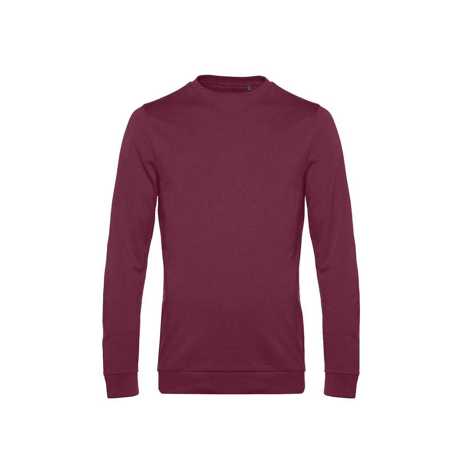 Trendy Sweater sweatshirt trui unisex heren kleur rode wijn rood