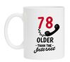 Verjaardags mok leeftijd koffie mok voor hem of haar die 78 jaar wordt. ouder dan het internet grappig