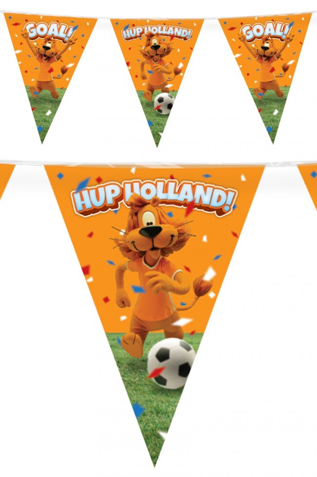 Vlaggenlijn Loekie de leeuw voetbal hup holland hup 10 meter EK 2024