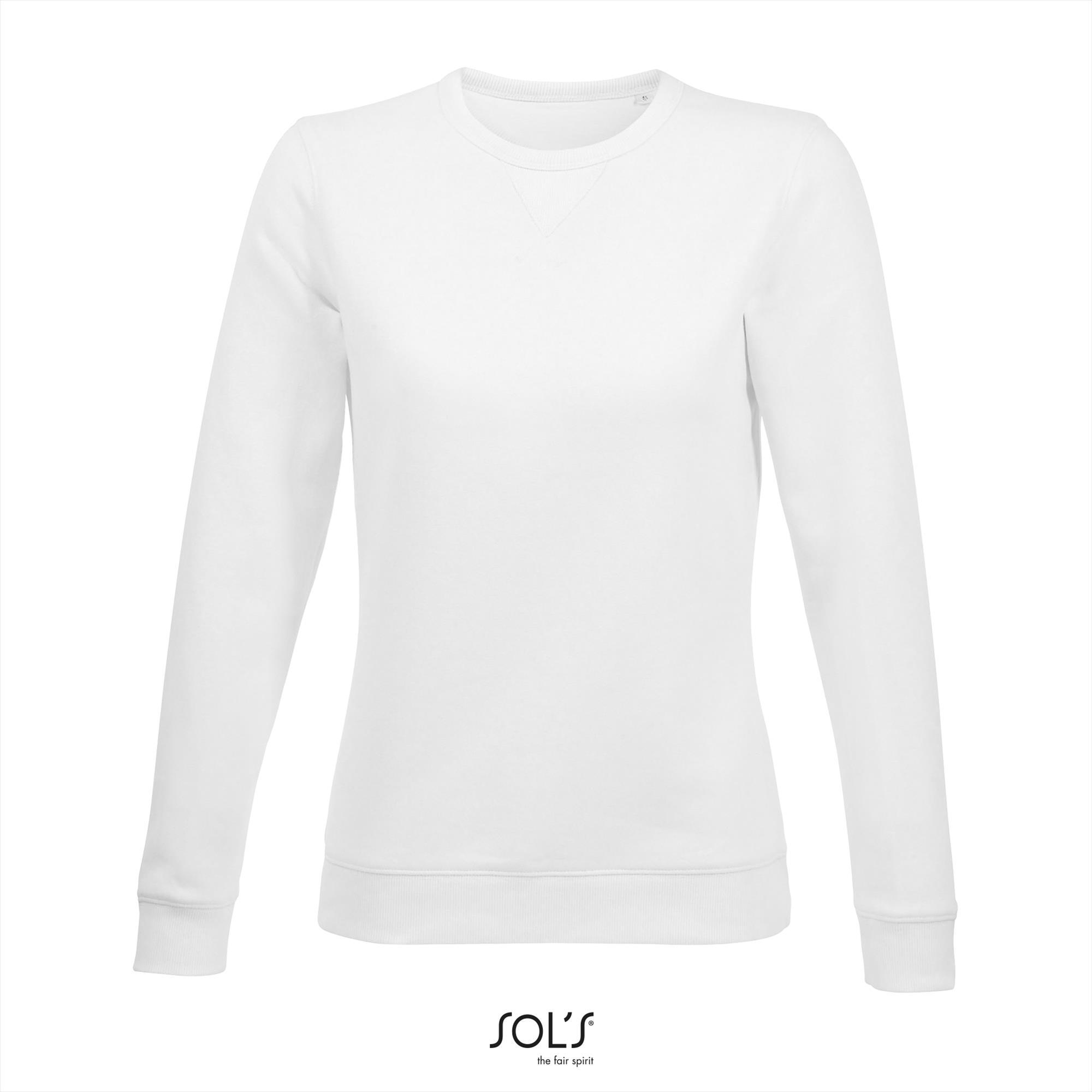 Witte Dames sweatshirt Sweaters voor Dames bedrukbaar