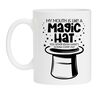 foto 1 Witte koffie mok Mok my mouth is like a magic hat magische hoed grappig goochelaarshoed je weet niet wat er tevoorschijn komt!
