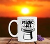 foto 2 Witte koffie mok Mok my mouth is like a magic hat magische hoed grappig goochelaarshoed je weet niet wat er tevoorschijn komt!