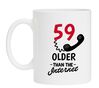 Witte mok Een kado voor hem die 59 jaar wordt en ouder dan het internet is!