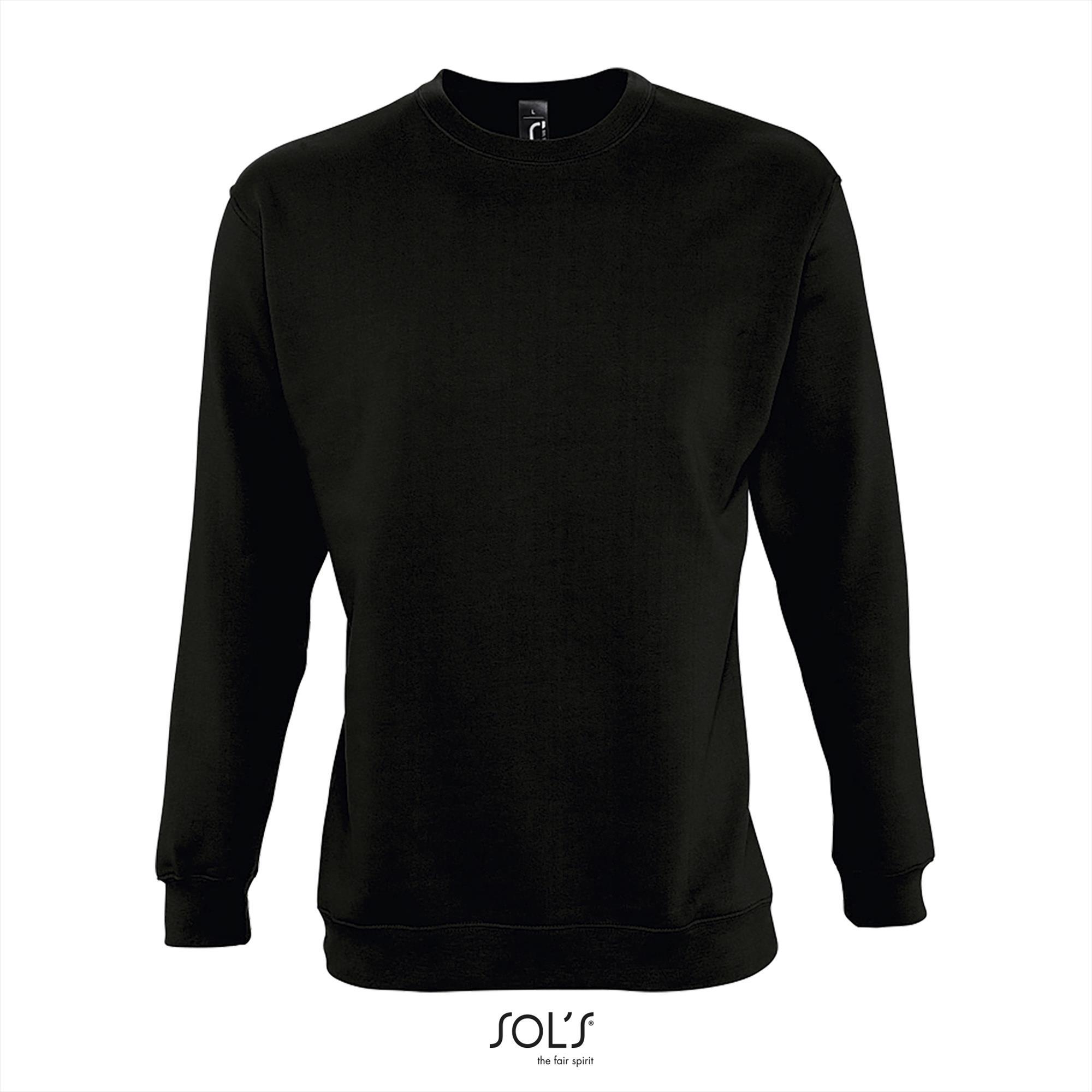 Zwarte sweatshirt mannen met polyester bedrukbaar Unisex 