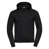 Zwarte Sweatshirt met dubbellaags capuchon mannen unisex