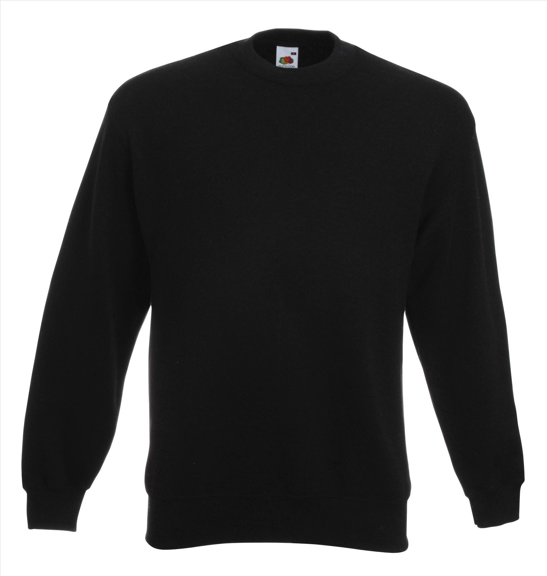 Zwarte trui sweater klassieke uitvoering unisex