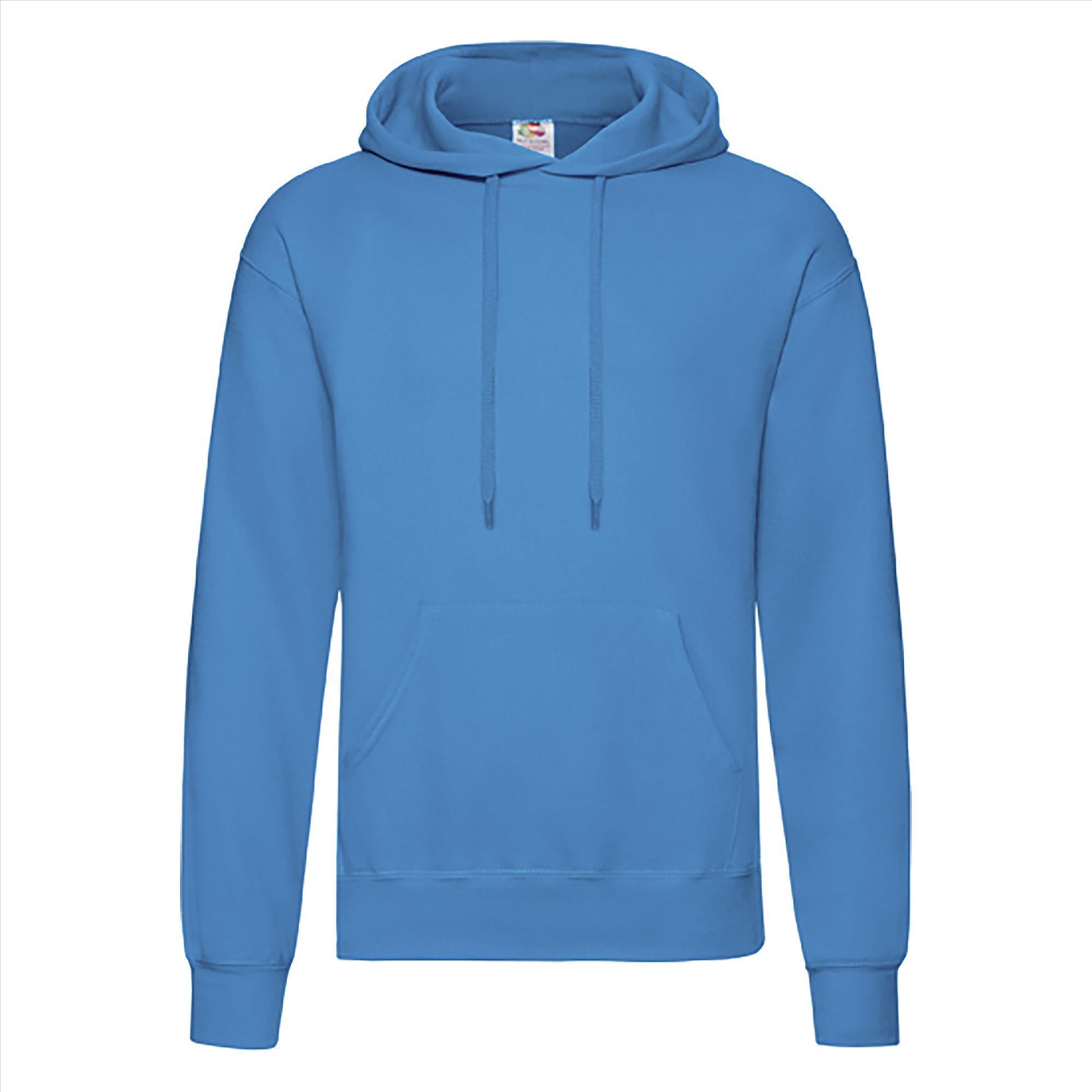 Azuur blauwe Hoodie voor hem heren unisex