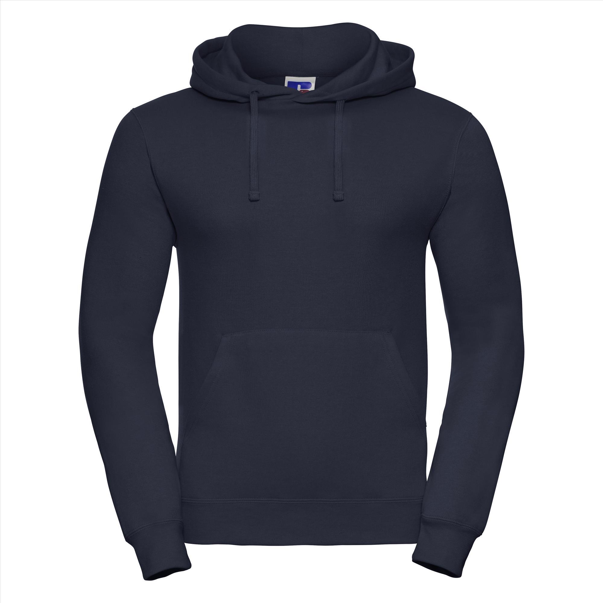 Donkerblauwe Hoodie met dubbellaags capuchon volwassen