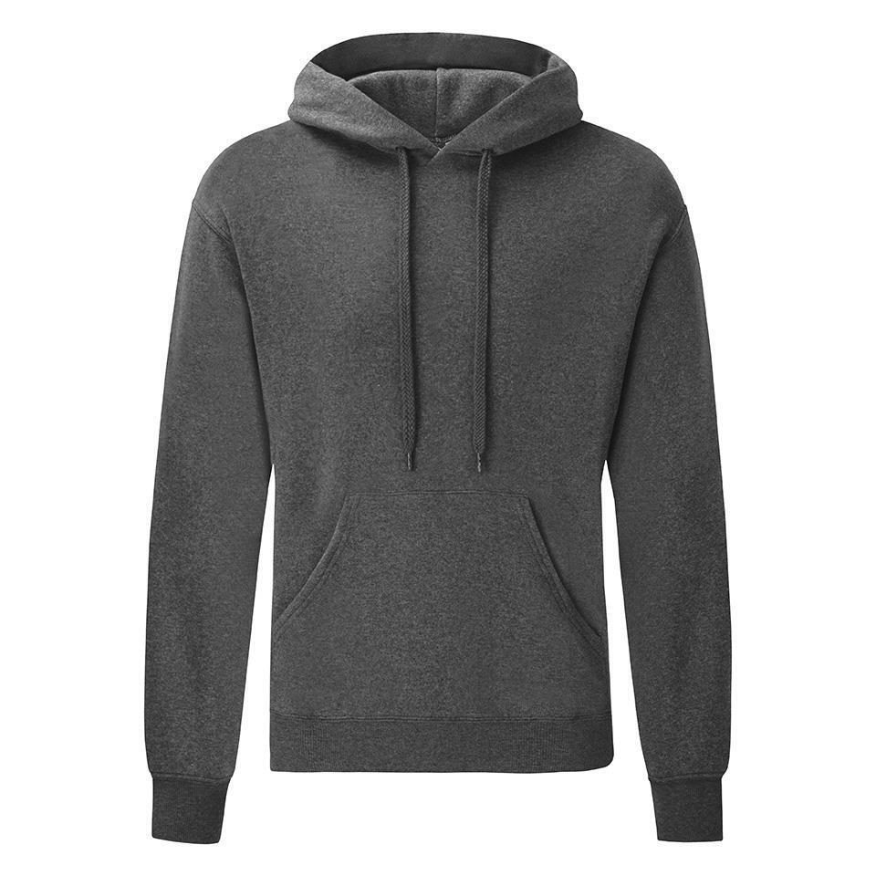 Donkergrijze Hoodie voor hem heren unisex gemêleerd