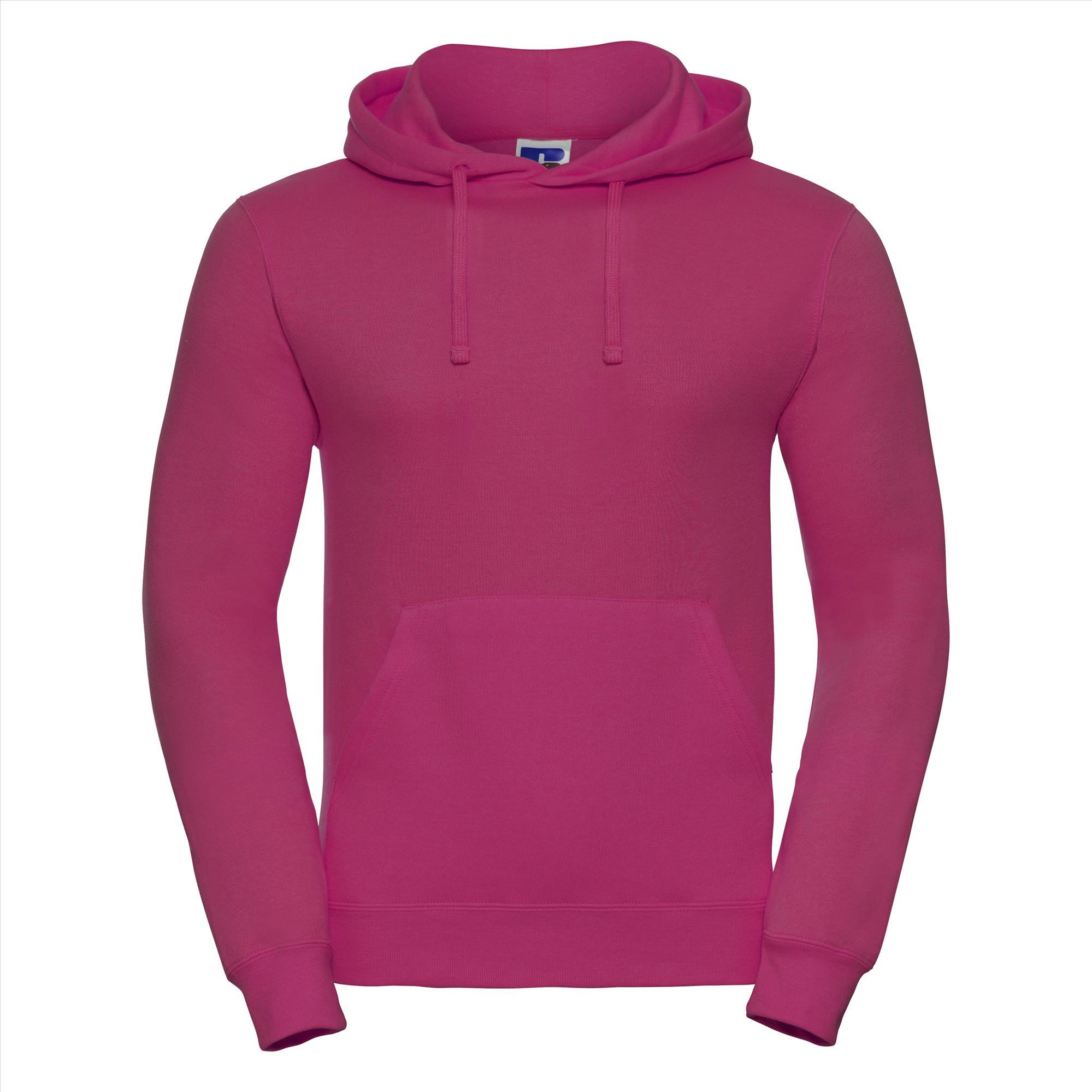 Fuchsia roze Hoodie met dubbellaags capuchon volwassen