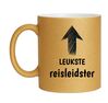 Glitter gouden mok voor de leukste reisleidster