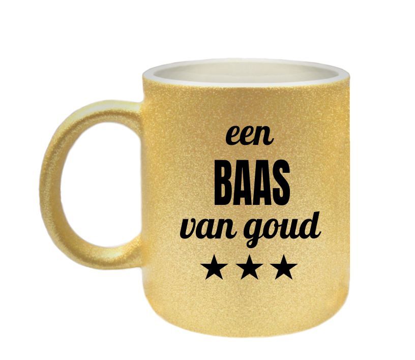 Gouden mok een baas van goud mok