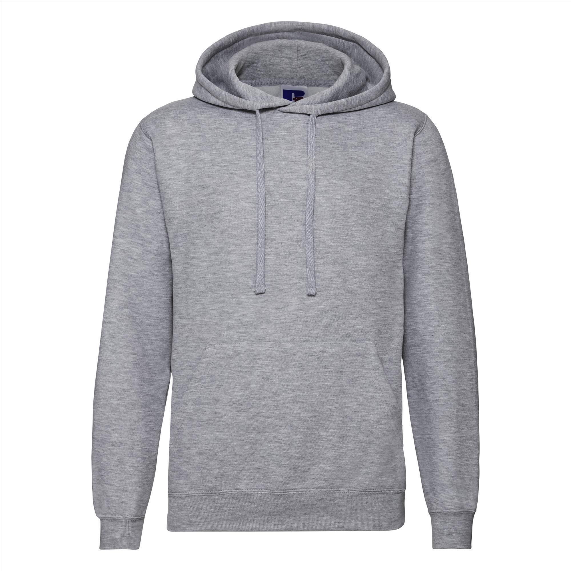 Grijze Hoodie met dubbellaags capuchon volwassen