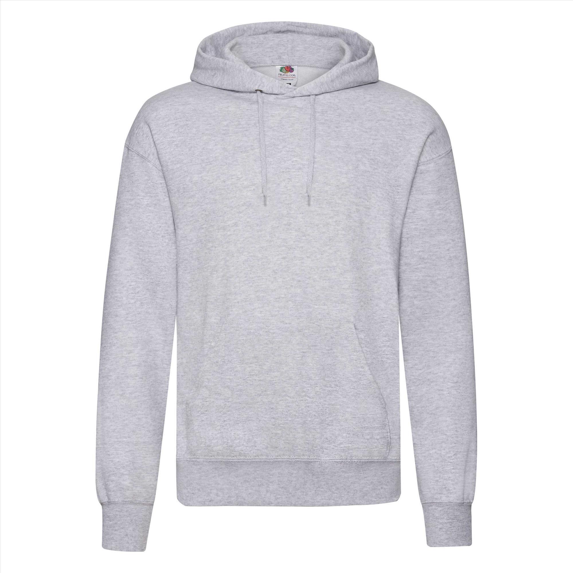 Grijze Hoodie voor hem heren unisex gemêleerd