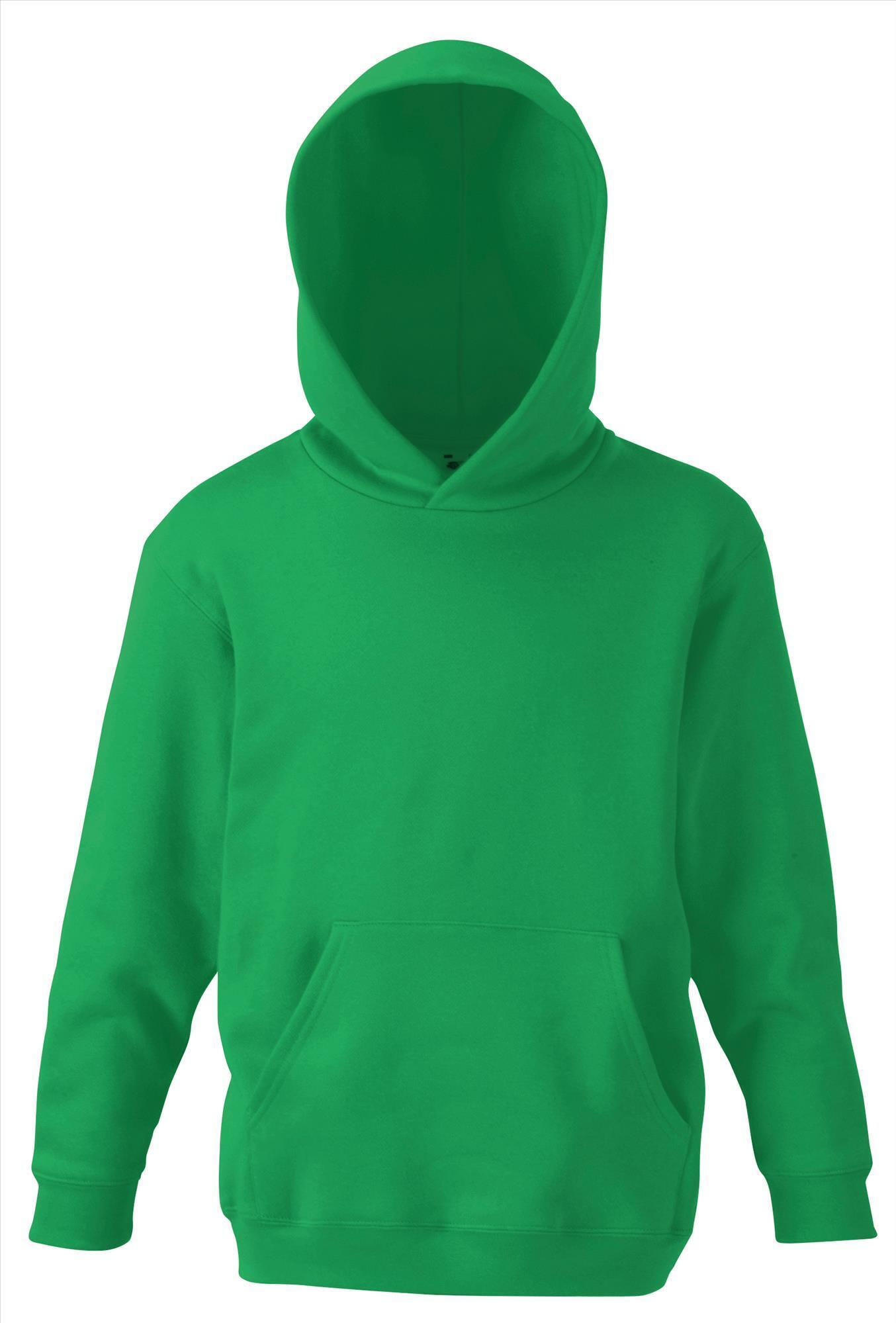 Groene Kinder hoodie sweater met gevoerde capuchon