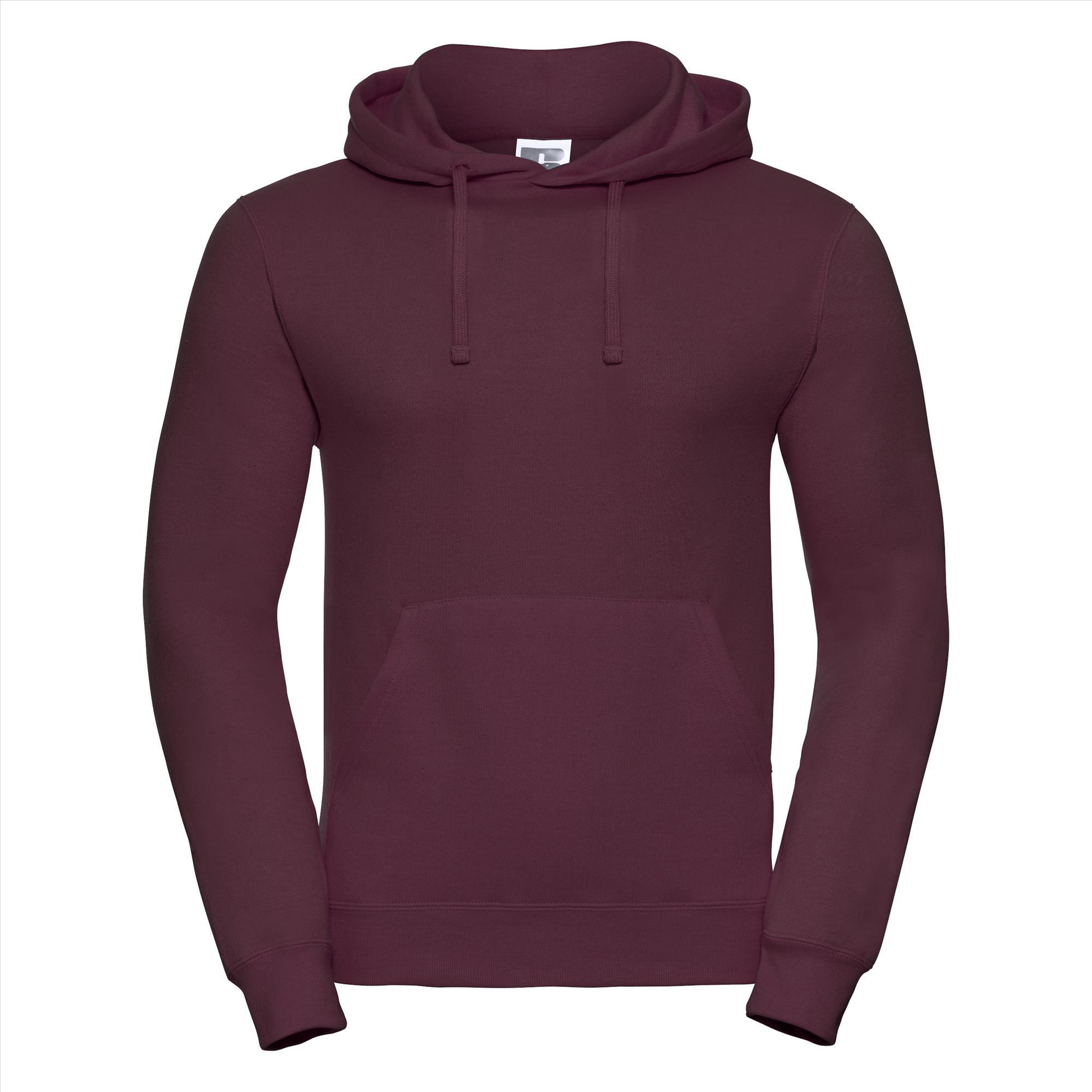 Hoodie met dubbellaags capuchon volwassen in een burgundy