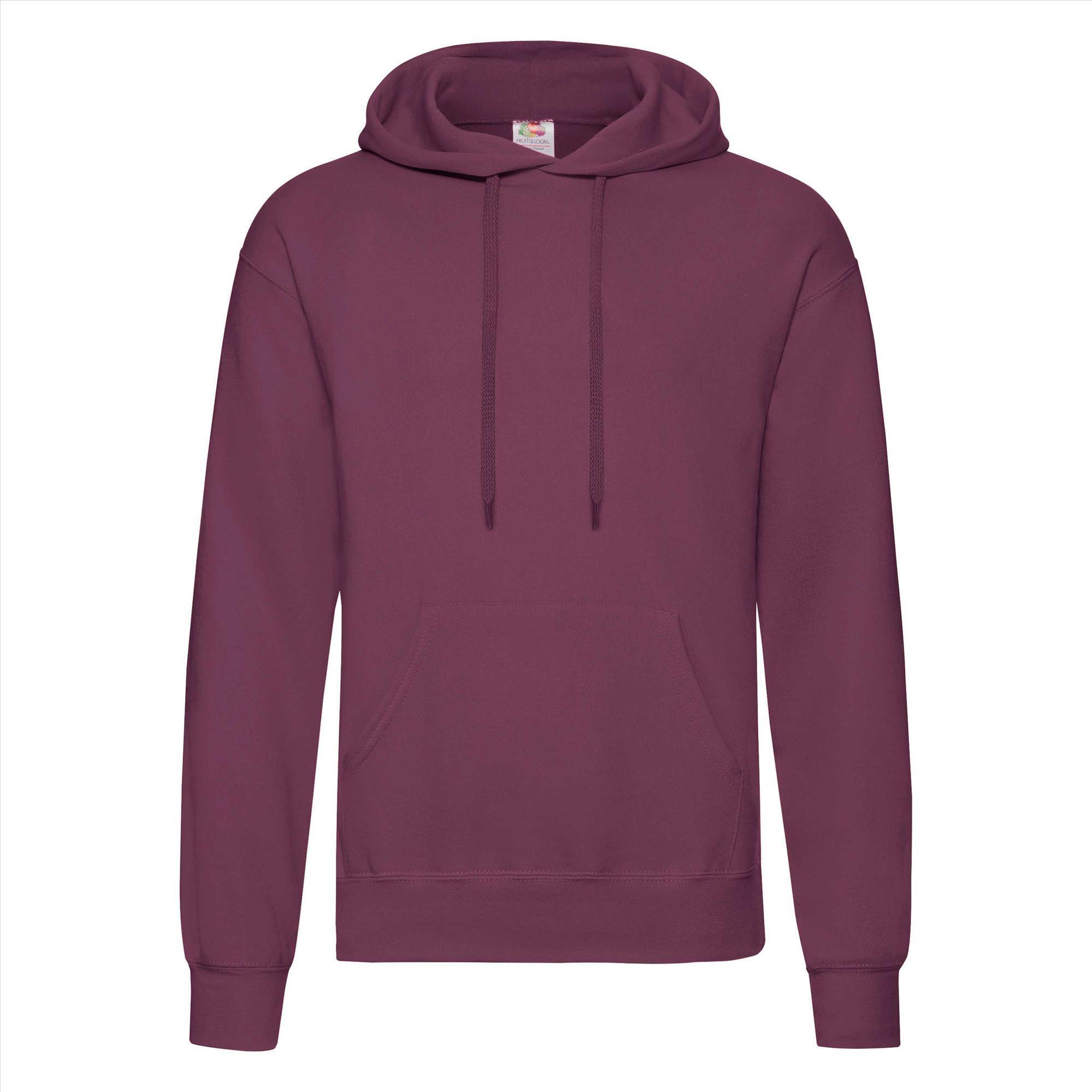 Hoodie voor hem heren unisex burgundy