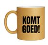 foto 1 Komt goed mok glitter goud
