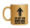 Leuke gouden glitter mok voor een geweldige collega