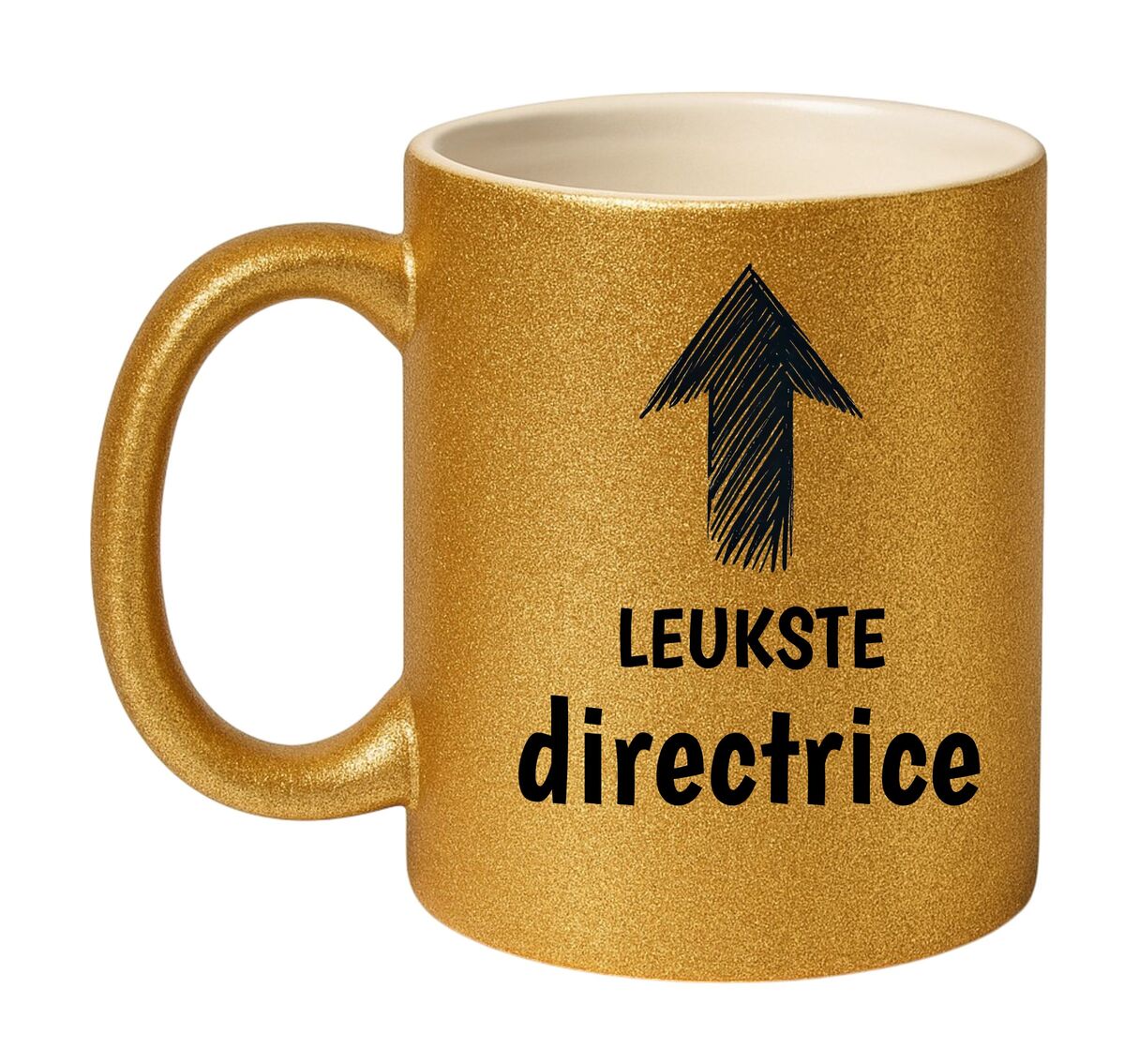 Leukste directrice mok glitter goud 