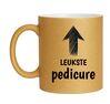 Leukste pedicure mok glitter goud