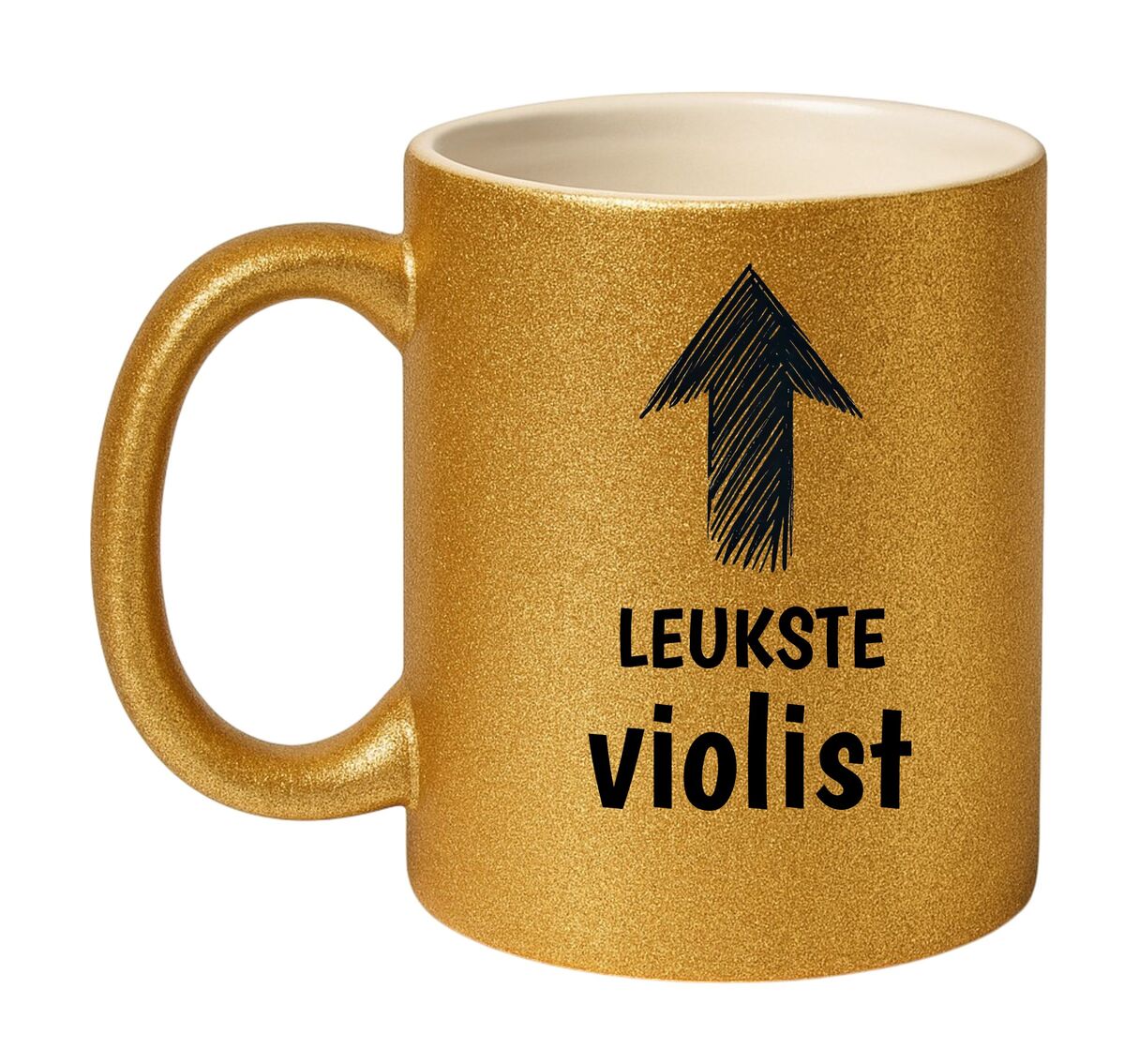 Leukste violist mok in het glitter goud 