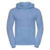 Lichtblauwe Hoodie met dubbellaags capuchon volwassen