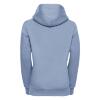 foto 2 Lichtblauwe Kinder hoodie met dubbellaags capuchon.