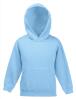 Lichtblauwe Kinder hoodie sweater met gevoerde capuchonq