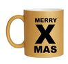 foto 1 Merry X mas christmas glitter mok goud leuk voor in een kerspakket