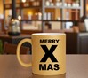 foto 2 Merry X mas christmas glitter mok goud leuk voor in een kerspakket