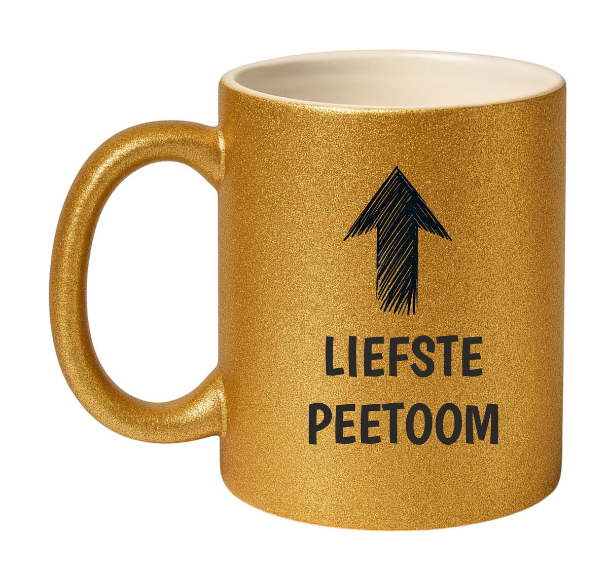 Mok glitter goud voor de liefste peetoom