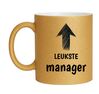 Mok goud glitter goud voor de leukste manager origineel cadeau 