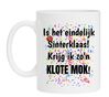 Mok is het eindelijk sinterklaas krijg ik zon klote mok surprise cadeau Sinterklaasfeest