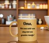 foto 3 Mok oma, Het was wéér een dag met een gouden randje! gouden glitter koffie mok