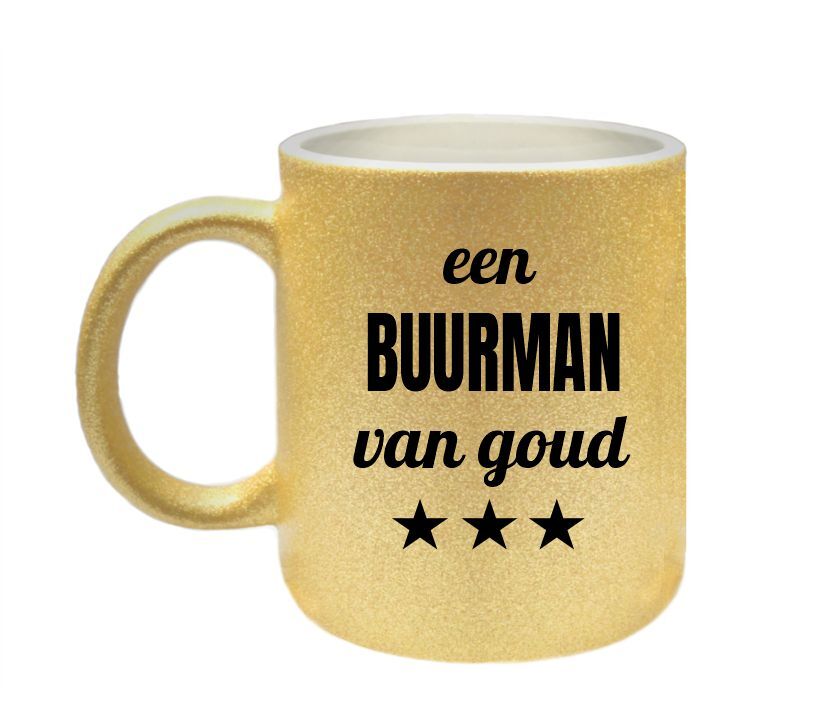 Mok voor een buurman van goud