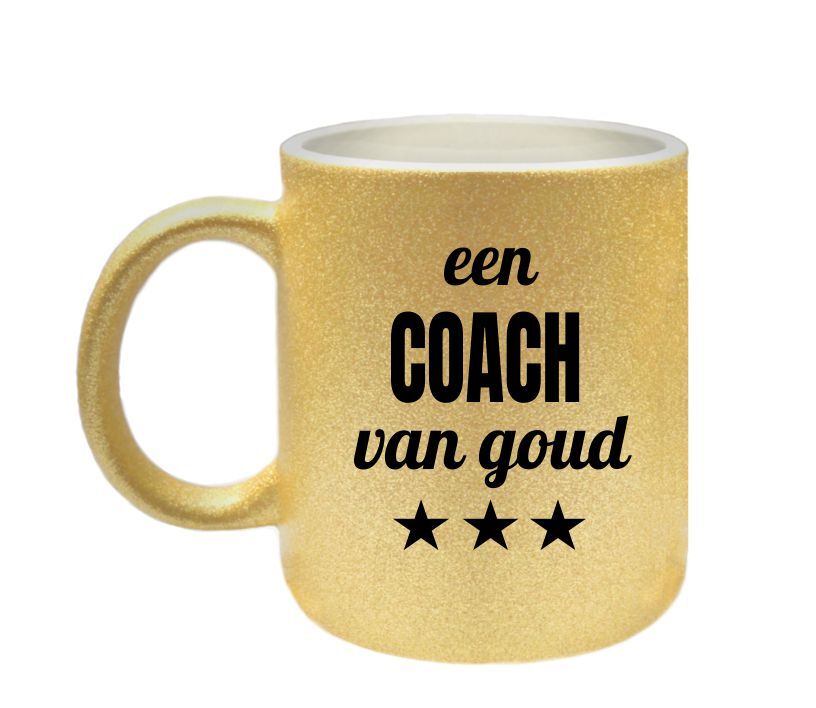 Mok voor een coach van goud.