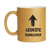 Mok voor een teamleider goud met glitter