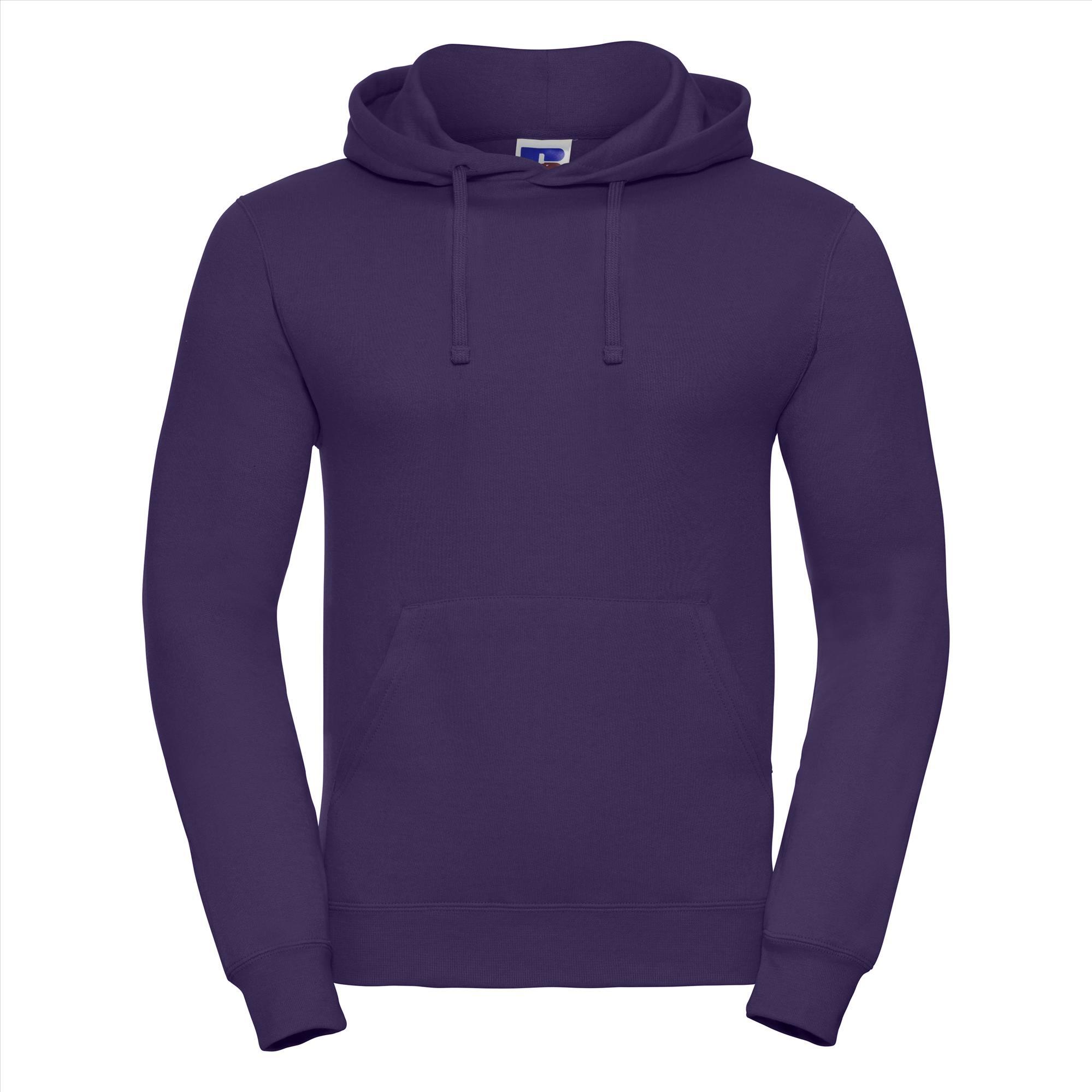 Paarse Hoodie met dubbellaags capuchon volwassen