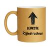 Rijinstructeur mok voor de leukste van Nederland glitter goud 