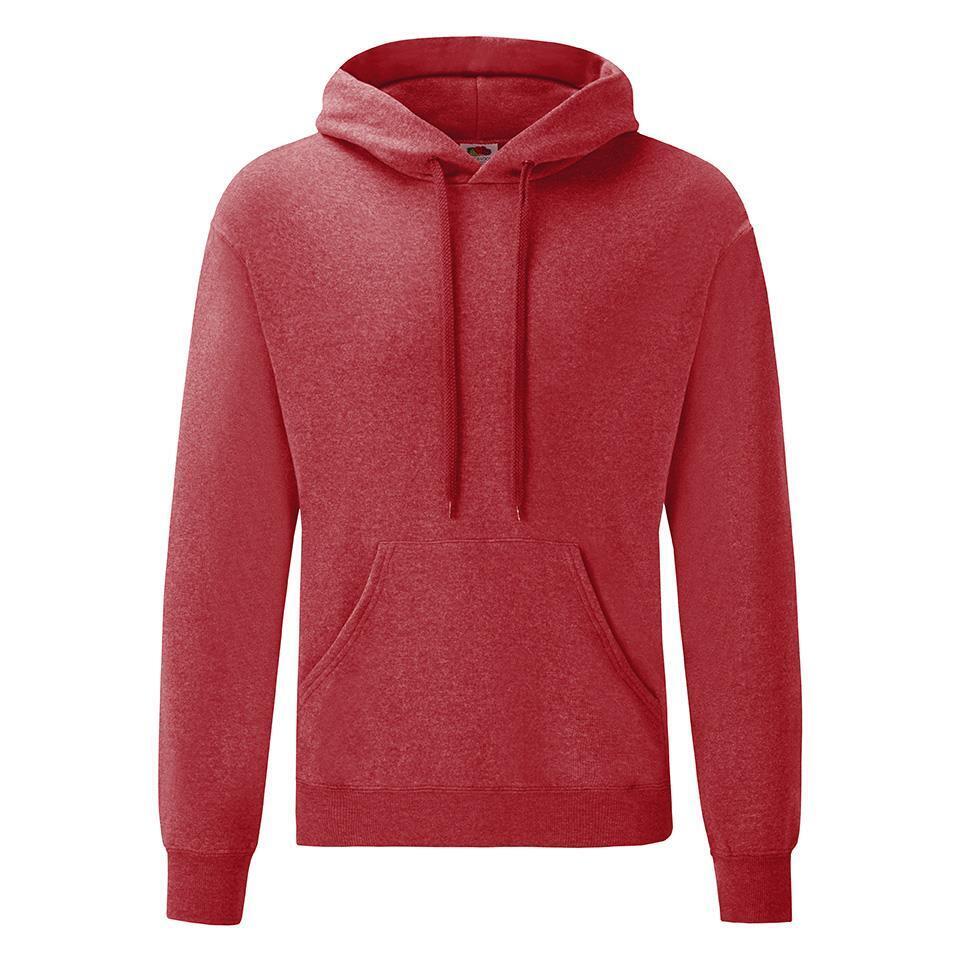 Rood gemêleerde Hoodie voor hem heren unisex