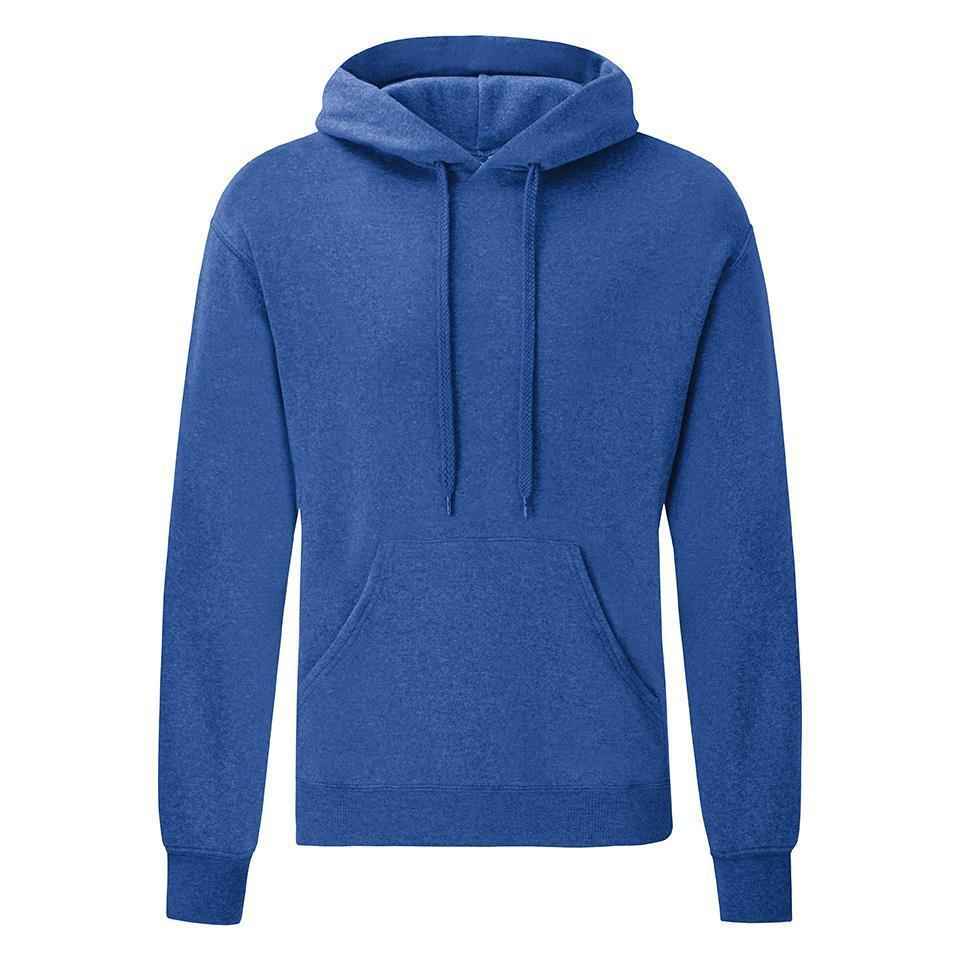 Royal blauwe gemêleerde Hoodie voor hem heren unisex