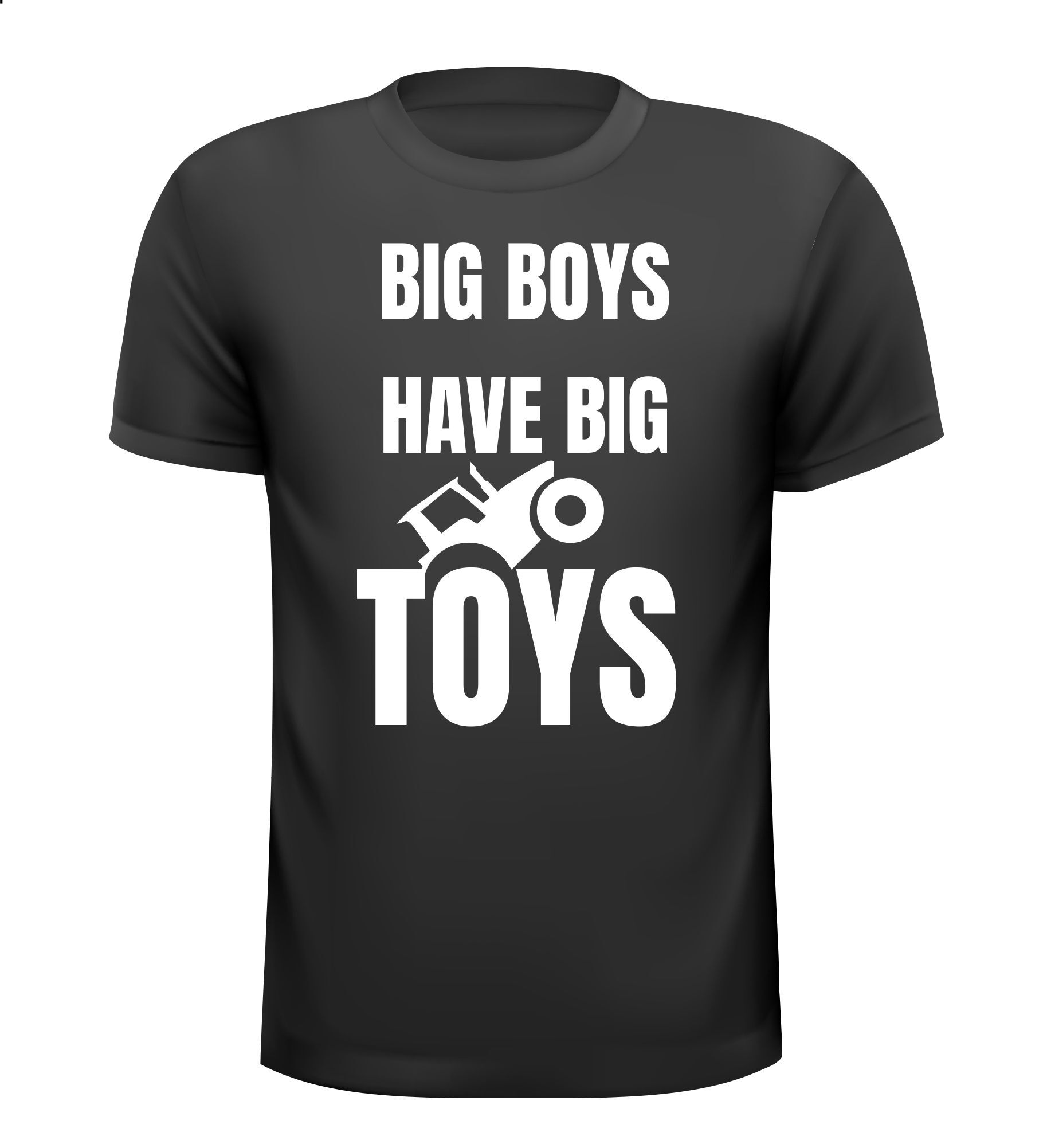 Shirtje voor de boer big boys have big toysl leuk grappig stoer T-shirt