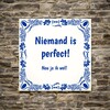 foto 2 Tegeltje niemand is perfect!