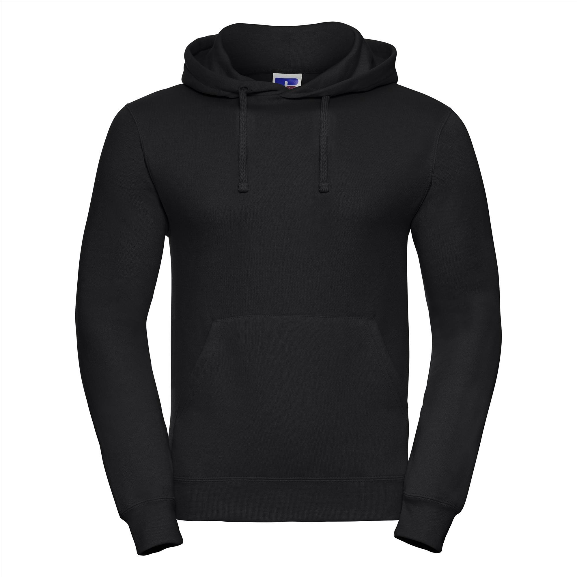 Zwarte Hoodie met dubbellaags capuchon volwassen