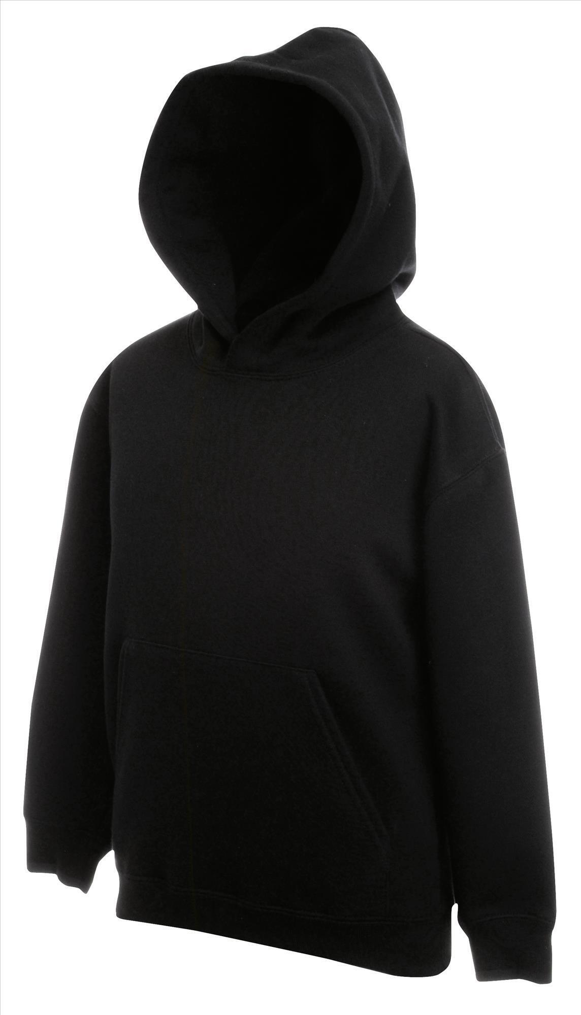 Zwarte Kinder hoodie sweater met gevoerde capuchon