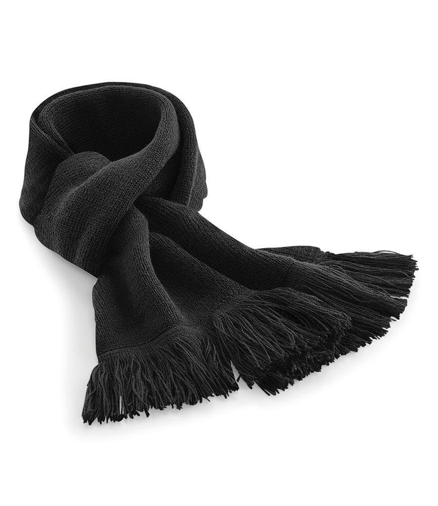 Zwarte klassieke gebreide sjaal dames