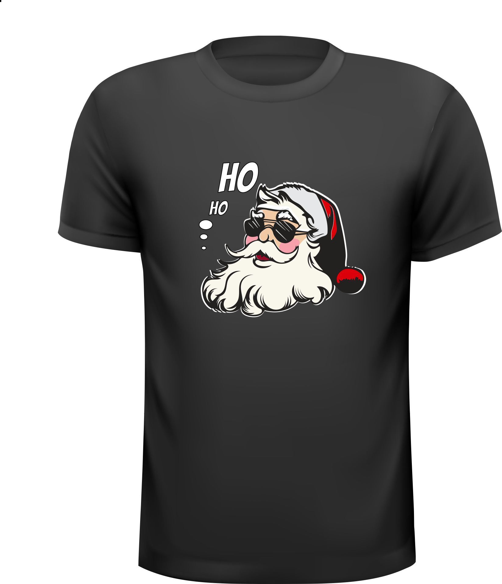 Grappig kerst T-shirt kerstman ho ho ho
