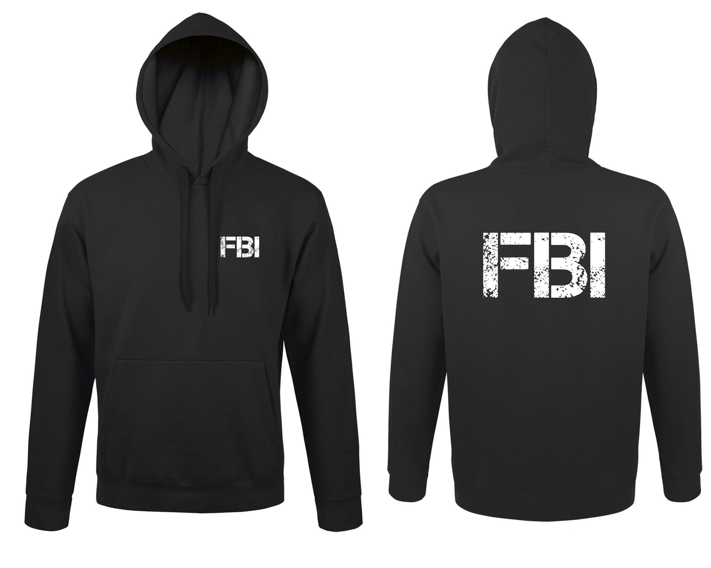 Hoodie FBI vintage look