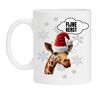 Kerst koffiemok met een giraffe die je een fijne kerst wenst